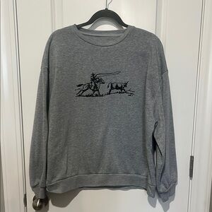 Gray Graphic Men's Sweater